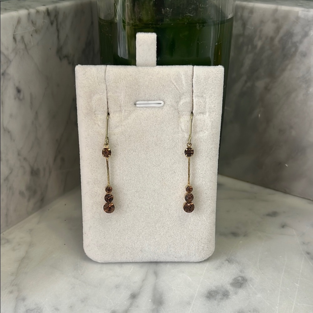 Elegant Brown Dangle Earrings